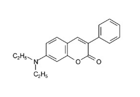7-二乙胺基-3-苯基-色烯-2-酮结构式