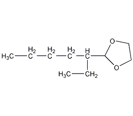 2-乙基己醛乙二醇缩醛结构式