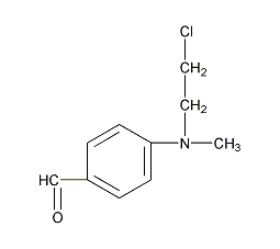 4-(N-甲基-N-氯乙基)氨基苯甲醛结构式