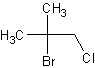 2-溴-1-氯-2-甲基丙烷结构式