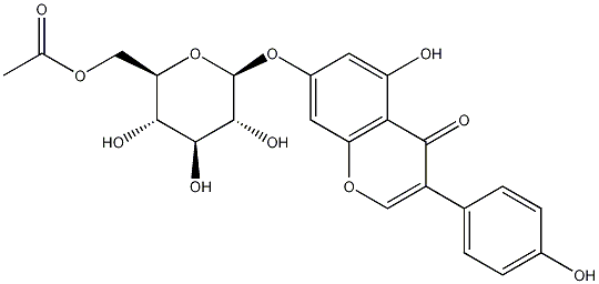 6''-O-乙酰染料木苷结构式