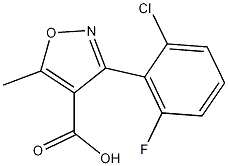 3-(2-氯-6-氟苯基)-5-甲基异唑-4-羧酸结构式