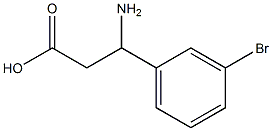 3-氨基-3-(3-溴苯基)丙酸结构式