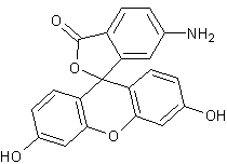 5-氨基荧光素结构式
