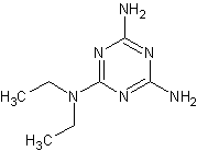 2,4-二氨基-6-二乙胺-1,3,5-三嗪结构式