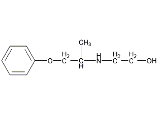 N-(苯氧基异丙基)乙醇胺结构式