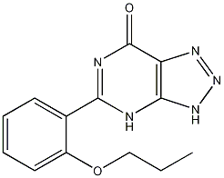 1,4-二氢-5-(2-丙氧基苯基)-7H-1,2,3-三氮(4,5-d)嘧啶-7-酮结构式