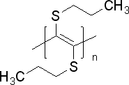 聚[1,2-二(乙硫基)乙炔]结构式