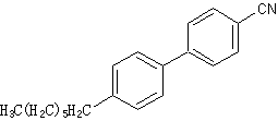 4-氰-4'-正庚基联苯结构式