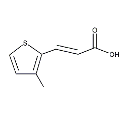 3-(3-甲基-2-噻吩)丙烯酸结构式