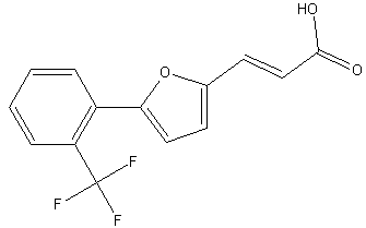3-[5-(2-(三氟甲基)苯基)呋喃]烯酸结构式
