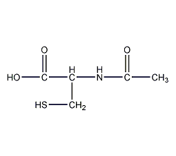 N-乙酰-L-半胱氨酸结构式