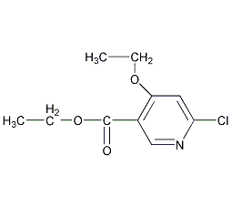 6-氯-4-乙氧基吡啶-3-羧酸乙酯结构式