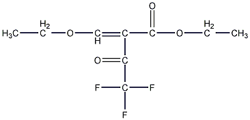 2-(乙氧基亚甲基)-4,4,4-三氟乙酰乙酸乙酯结构式