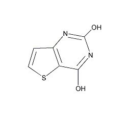 2,4-二羟基噻吩并[3,2-d]嘧啶结构式