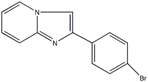 2(4-溴苯基)咪唑(1,2-ɑ)吡啶结构式