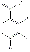 2-氯-3-氟-4-硝基吡啶-N-氧化物结构式