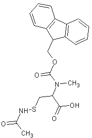 FMOC-S-乙酰氨基甲基-L-半胱氨酸结构式