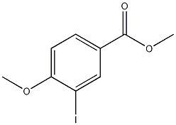 3-碘-4-甲氧基苯甲酸甲酯结构式