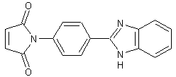 N-[对(2-苯并咪唑)苯基]马来酰亚胺结构式