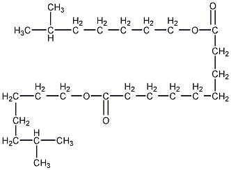 二(6-甲基庚基)壬二酸盐结构式