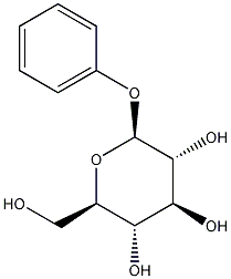 苯基-β-D-葡萄糖吡喃糖苷水合物结构式