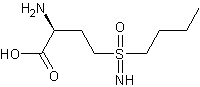 L-(3-氨基-3-羧丙基)-(S,R)-丁基硫氧亚胺结构式