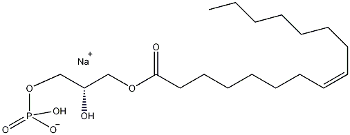 1-油酰-sn-甘油-3-溶血磷脂酸钠盐结构式