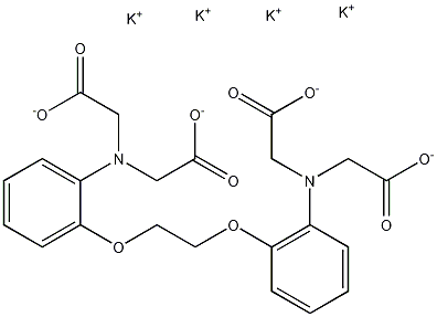 1,2-双(邻氨基苯)乙烷-N,N,N',N'-四乙酰酸钾盐结构式