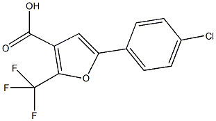 5-(4-氯苯基)-2-(三氟甲基)呋喃-3-羧酸结构式