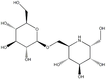 7-O-β-D-吡喃葡萄糖基-α-后莫野尻霉素结构式
