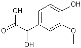 DL-4-羟基-3-甲氧基扁桃酸结构式