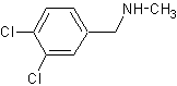N-(3,4-二氯苄基)-N-甲胺结构式