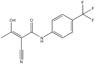 2-氰基-3-羟基-N-[4-(三氟甲基)苯基]-2-丁烯酰胺结构式