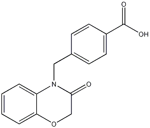 4-[(2,3-二氢-3-氧-4H-1,4-苯并噁嗪-4-基)甲基]苯甲酸结构式