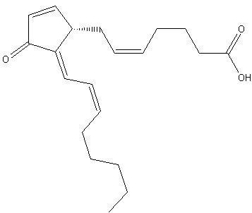 15-Deoxy-△12,14-prostaglandin J2结构式