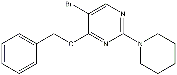 4-苄氧基-5-溴-2-(1-吡咯烷基)嘧啶结构式