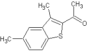 2-乙酰基-3,5-二甲苯并噻吩结构式