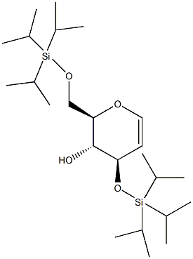 3,6-二-O-(三异丙基甲硅烷基)-D-半乳醛结构式