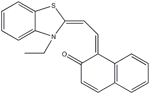 1-[[3-乙基-2(3H)-苯并噻唑亚基]亚乙基]-2(1H)-萘酮结构式