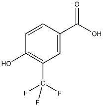 4-羟基-3-(三氟甲基)苯甲酸结构式