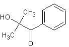 2-羟基-2-甲基-1-苯基-1-丙酮结构式