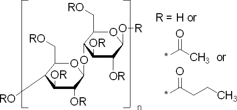 醋酸丁酸纤维素结构式