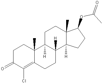醋酸氯睾酮结构式