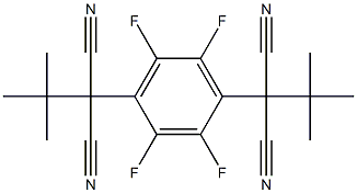 α,α'-二-叔-丁基-α,α'-二氰基-2,3,5,6-四氟-1,4-苯二乙酰腈结构式