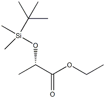 (S)-(−)-2-(叔-丁基二甲基硅杂氧基)丙酸盐乙酯结构式
