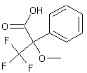 (±)-α-甲氧基-α-三氟甲基苯乙酸结构式