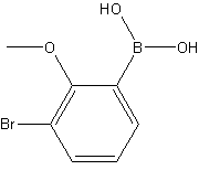3-溴-2-甲氧基苯硼酸结构式