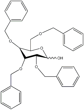 2,3,4,6-四-O-苄基-D-吡喃葡糖结构式