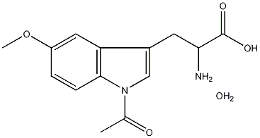 N-乙酰基-5-甲氧基-DL-色氨酸一水结构式